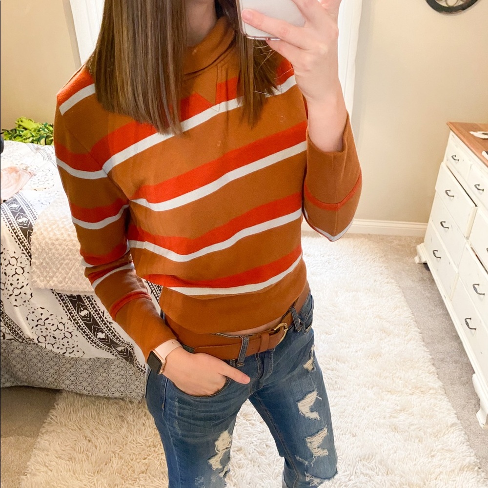 Mule(s) by Madewell Orange Stripped Top